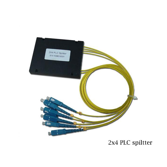 Module type optical splitter 2x4 ABS Cassette PLC Splitter